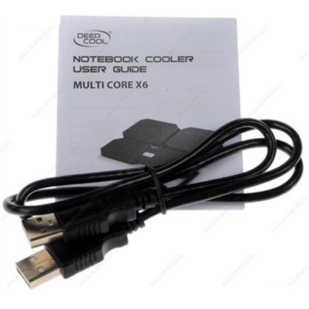 Deepcool Deepcool | Multicore x6 | Notebook cooler up to 15.6" | Black | 380X295X24mm mm | 900g g