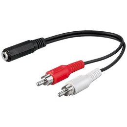 Goobay Adapter audio Goobay | Żeński | RCA x 2 | Mini-jack stereo 3,5 mm | 0,2 m