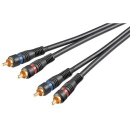 Goobay Goobay | Kabel audio | Wtyk | RCA | RCA | Czarny | 1,5 m