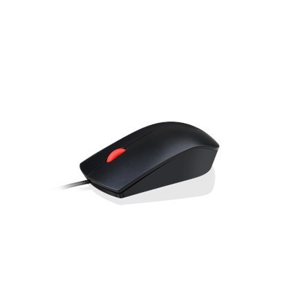 Lenovo Mysz przewodowa Lenovo Essential USB, 1600 DPI, 1,8 m, 3 przyciski, czarna Lenovo | Mysz Essential USB | Czujnik optyczny | Prze