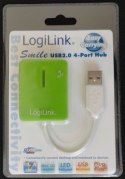 Logilink 4-portowy koncentrator Logilink | USB 2.0, Smile, zielony