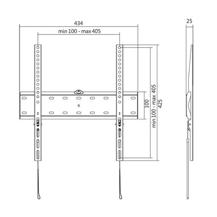 Logilink Logilink BP0013 TV Wall mount, 32"-55", fix, 25mm Logilink