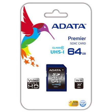 ADATA ADATA | Premier | 64 GB | SDHC | Pamięć flash klasy 10 | Nie
