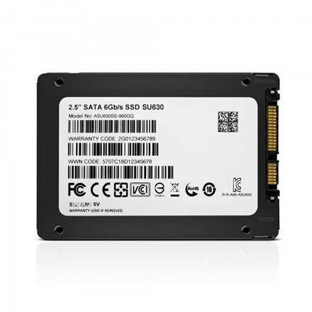 ADATA ADATA | Ultimate SU630 3D NAND SSD | 960 GB | Format SSD 2.5" | Interfejs SSD SATA | Prędkość odczytu 520 MB/s | Prędkość zapisu
