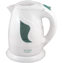 Adler Adler | Czajnik | AD 08 | Standard | 850 W | 1 L | Plastik | Podstawa obrotowa 360° | Biały