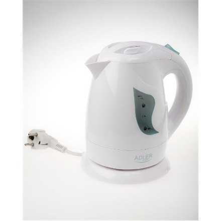 Adler Adler | Czajnik | AD 08 | Standard | 850 W | 1 L | Plastik | Podstawa obrotowa 360° | Biały