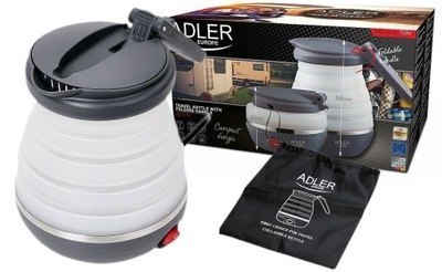 Adler Adler | Czajnik podróżny | AD 1279 | Elektryczny | 750 W | 0,6 L | Silikonowy | Biały