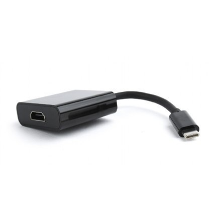 Cablexpert Adapter wideo Cablexpert | 19-pinowe HDMI typu A | żeńskie | 24-pinowe USB-C | męskie | czarne | 0,15 m