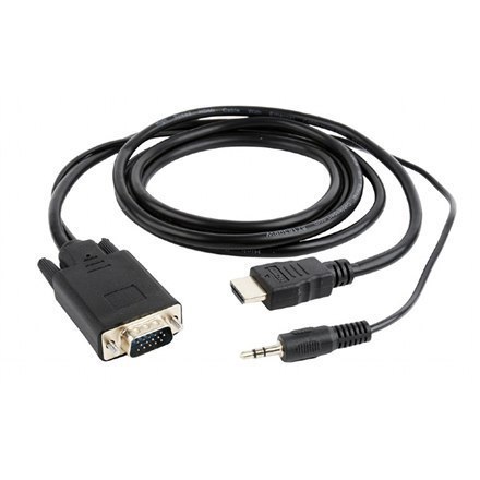 Cablexpert Kabel adaptera wideo Cablexpert | 15-pinowy HD D-Sub (HD-15) | Mini-phone stereo 3,5 mm | Męski | 19-pinowy HDMI Typ A | Męski |