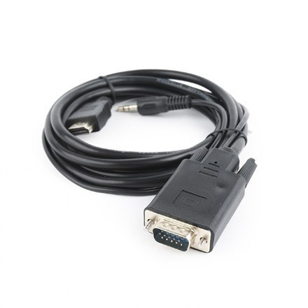Cablexpert Kabel adaptera wideo Cablexpert | 15-pinowy HD D-Sub (HD-15) | Mini-phone stereo 3,5 mm | Męski | 19-pinowy HDMI Typ A | Męski |