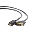 Gembird Cablexpert | CC-DPM-DVIM | Kabel Display | Męski | 24+1 pin cyfrowy DVI | Męski | 20 pin DisplayPort | 1.8 m | Czarny