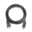Gembird Cablexpert | CC-DPM-DVIM | Kabel Display | Męski | 24+1 pin cyfrowy DVI | Męski | 20 pin DisplayPort | 1.8 m | Czarny