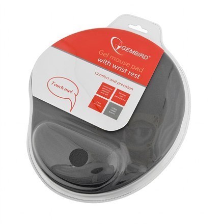 Gembird Gembird | MP-GEL-GR Żelowa podkładka pod mysz z podpórką pod nadgarstek, szara Wygodna | Żelowa podkładka pod mysz | Szara