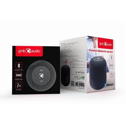 Gembird GEMBIRD PRZENOŚNY GŁOŚNIK BLUETOOTH SPK-BT-15-BK RMS 5W, WBUDOWANY MIKROFON, KOLOR CZARNY, USB, AUX, MICROSD