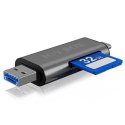 Raidsonic Icy box IB-CR200-C Czytnik kart SD/MicroSD (TF) USB 2.0 z interfejsem Type-C i -A do micro USB (OTG), antracytowy Raidsonic | Ze