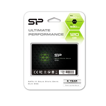 Silicon Power Silicon Power | S56 | 120 GB | Format SSD 2,5" | Interfejs SSD SATA | Prędkość odczytu 460 MB/s | Prędkość zapisu 360 MB/s