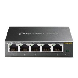 TP-LINK TP-LINK | Przełącznik | TL-SG105E | Zarządzany przez sieć | Możliwość montażu na ścianie | Ilość portów 1 Gb/s (RJ-45) 5 | Typ z