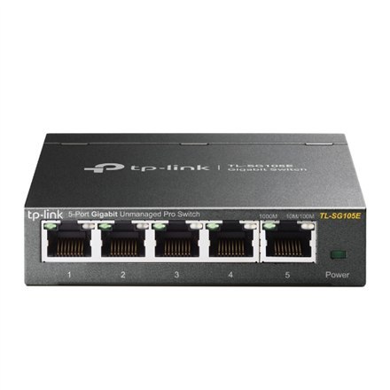 TP-LINK TP-LINK | Przełącznik | TL-SG105E | Zarządzany przez sieć | Możliwość montażu na ścianie | Ilość portów 1 Gb/s (RJ-45) 5 | Typ z