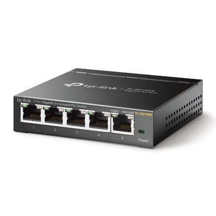 TP-LINK TP-LINK | Przełącznik | TL-SG105E | Zarządzany przez sieć | Możliwość montażu na ścianie | Ilość portów 1 Gb/s (RJ-45) 5 | Typ z