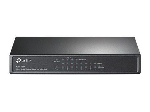 TP-LINK TP-LINK | Switch | TL-SG1008P | Niezarządzalny | Desktop | Porty 1 Gb/s (RJ-45) w liczbie 8 | Porty PoE w liczbie 4 | Typ zasila
