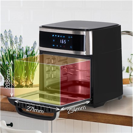Adler Adler | AD 6309 | Airfryer Oven | Moc 1700 W | Pojemność 13 L | Stal nierdzewna/czarny
