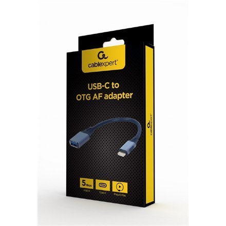 Cablexpert Żeńskie | 4-pinowe USB typu A | Męskie | 24-pinowe USB-C | Szare