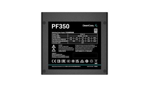 Deepcool Zasilacz DEEPCOOL PF350 350W 80 PLUS Standard, ATX12V V2.4, czarny Deepcool | PF350 | 350 W