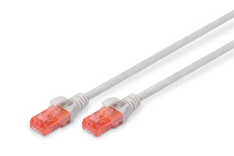 Digitus Digitus | CAT 6e | Kabel krosowy | Skrętka nieekranowana (UTP) | Męski | RJ-45 | Męski | RJ-45 | Szary | 0,5 m