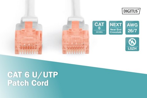 Digitus Digitus | CAT 6e | Kabel krosowy | Skrętka nieekranowana (UTP) | Męski | RJ-45 | Męski | RJ-45 | Szary | 0,5 m