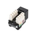 Digitus Digitus | Class D CAT 5e Keystone Jack | DN-93501 | Unshielded RJ45 to LSA | Black | Cable installation via LSA strips, color co