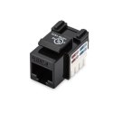 Digitus Digitus | Class E CAT 6 Keystone Jack | DN-93601 | Unshielded RJ45 to LSA | Black | Cable installation via LSA strips, colour co