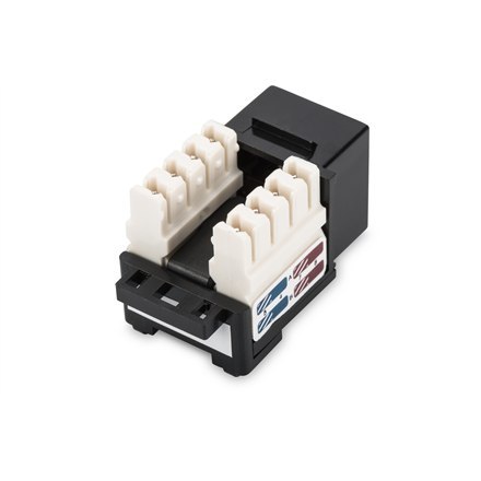 Digitus Digitus | Class E CAT 6 Keystone Jack | DN-93601 | Unshielded RJ45 to LSA | Black | Cable installation via LSA strips, colour co