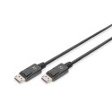 Digitus Digitus | Kabel DisplayPort | Męski | 20-pinowy DisplayPort | Męski | 20-pinowy DisplayPort | 1 m | Czarny