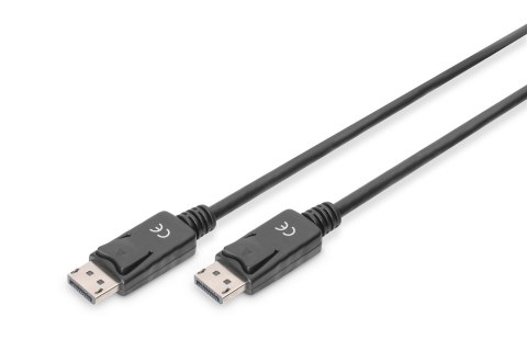 Digitus Digitus | Kabel DisplayPort | Męski | 20-pinowy DisplayPort | Męski | 20-pinowy DisplayPort | 1 m | Czarny