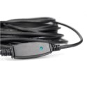 Digitus Digitus | Przedłużacz USB | Żeńskie | 9-pinowe USB typu A | Męskie | Czarne | 9-pinowe USB typu A | 10 m