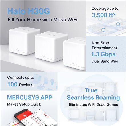 Mercusys System mesh Mercusys Halo H30G(3-pack)