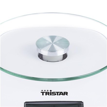 Tristar Waga kuchenna Tristar KW-2445, biała Tristar | Waga kuchenna | KW-2445 | Maksymalna waga (udźwig) 5 kg | Podziałka 1 g | Typ wyś