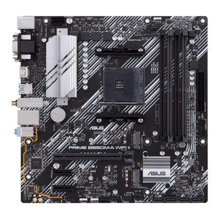 Asus Asus | PRIME B550M-A WIFI II | Rodzina procesorów AMD | Gniazdo procesora AM4 | DDR4 DIMM | Gniazda pamięci 4 | Obsługiwane inte