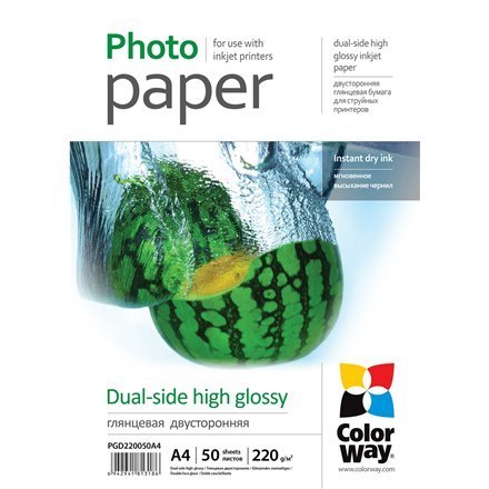 ColorWay ColorWay | 220 g/m² | A4 | Dwustronny papier fotograficzny o wysokim połysku