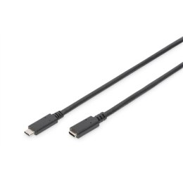 Digitus Digitus | Przedłużacz USB-C | Żeńskie | 24-pinowe USB-C | Męskie | Czarne | 24-pinowe USB-C | 2 m
