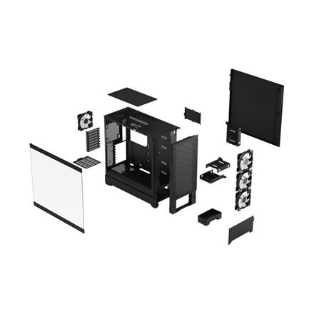 Fractal Design Fractal Design | Pop XL Air RGB | Okno boczne | Black TG Clear Tint | E-ATX do 280 mm, ATX, mATX, Mini ITX | Zasilacz w zestawie
