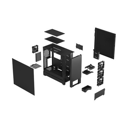 Fractal Design Fractal Design | Pop XL | Side window | Black Solid | E-ATX do 280 mm, ATX, mATX, Mini ITX | Power supply included No | ATX