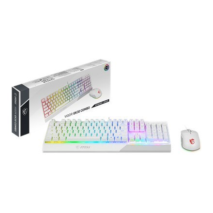 MSI MSI | Vigor GK30 COMBO WHITE | Zestaw klawiatura i mysz | Przewodowa | Mysz w zestawie | USA | Biały | g