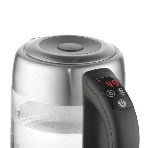 Adler Adler | Czajnik | AD 1247 NEW | Z elektronicznym sterowaniem | 1850 - 2200 W | 1,7 L | Stal nierdzewna, szkło | Obrotowa podstaw