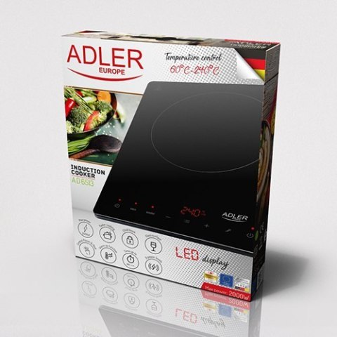 Adler Adler | Płyta grzewcza | AD 6513 | Liczba palników/stref grzewczych 1 | Wyświetlacz LCD | Czarny | Indukcja