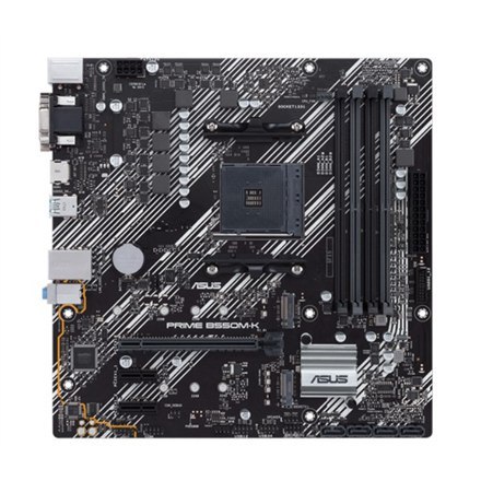 Asus Asus | PRIME B550M-K | Gniazda pamięci 4 | Chipset AMD B | Micro ATX | Rodzina procesorów AMD | Gniazdo procesora AM4 | DDR4