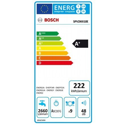 Bosch Bosch Serie | 2 | Zmywarka do zabudowy | W pełni zintegrowana | SPV2IKX10E | Szerokość 44,8 cm | Wysokość 81,5 cm | Klasa F | Pr