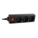 EnerGenie Listwa zasilająca ENERGENIE EG-PSU3F-01 (3 x Typ E; 10 A; 0,6m; kolor czarny)