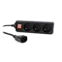 EnerGenie Listwa zasilająca ENERGENIE EG-PSU3F-01 (3 x Typ E; 10 A; 0,6m; kolor czarny)