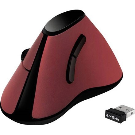 Logilink Logilink | Ergonomiczna mysz pionowa | ID0159 | Optyczna | Bezprzewodowa | Czerwona